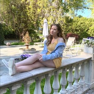 Universal Thread Yellow and White Sun Dress